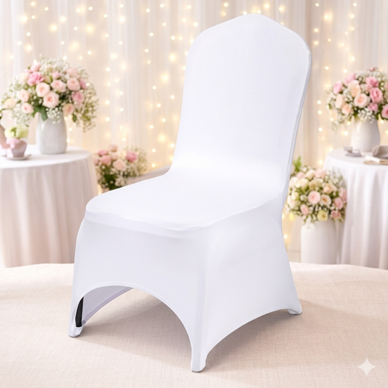 Location pour Housse de chaise lycra - Blanc