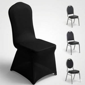 Location pour Housse de chaise lycra - Noir