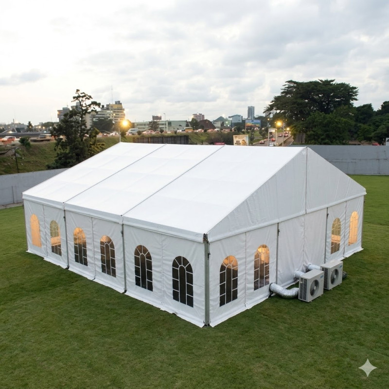 Location de Chapiteau climatisé 100 m2 (10x10m ) sans parquet