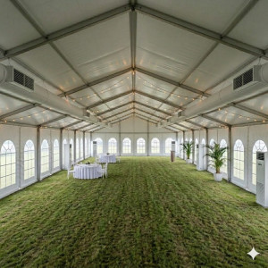 Location de Chapiteau climatisé 250 m2 (25x10m ) sans parquet