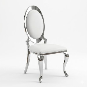 Location de Chaise Concorde - Blanc & or - H:112cm larg:49cm à partir de 50 chaises