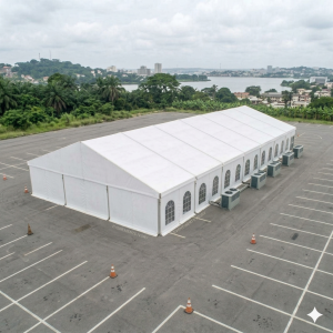 Location de Chapiteau climatisé 375 m2 (25x15m ) sans parquet
