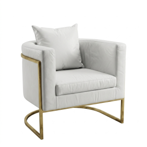 Location de Fauteuil blanc - h:60cm larg:73cm à partir de 50 Fauteuils
