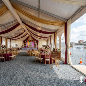Location de Chapiteau climatisé 625 m2 (25x25m ) sans parquet
