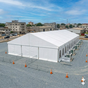 Location de Chapiteau climatisé 625 m2 (25x25m ) sans parquet