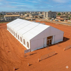 Location de Chapiteau climatisé 750 m2 (25x30m ) sans parquet
