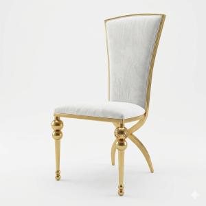 Locatio de Chaise Jouvance - Metal Dore - H:110cm larg:49cm à partir de 50 chaises