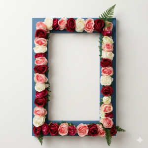 Location pour Cadre photo Floral 2 - Long 94cm - Larg 56cm