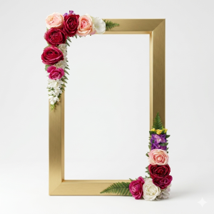 Location pour Cadre photo Or - Long 94cm - Larg 56cm