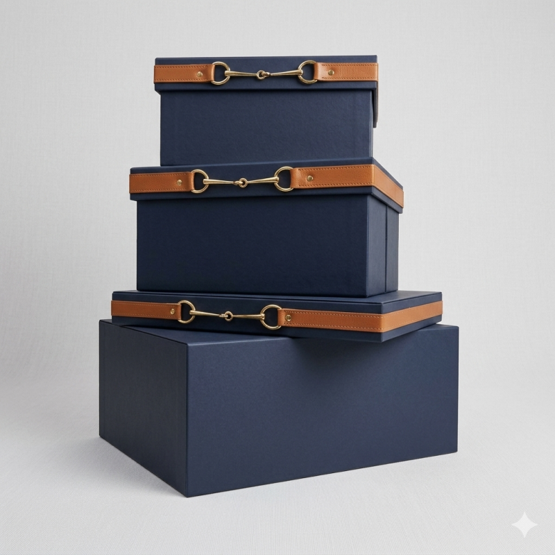 Location pour Coffret Deco - Trio - Bleu - long 29cm - larg 40cm