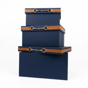 Location pour Coffret Deco - Trio - Bleu - long 29cm - larg 40cm