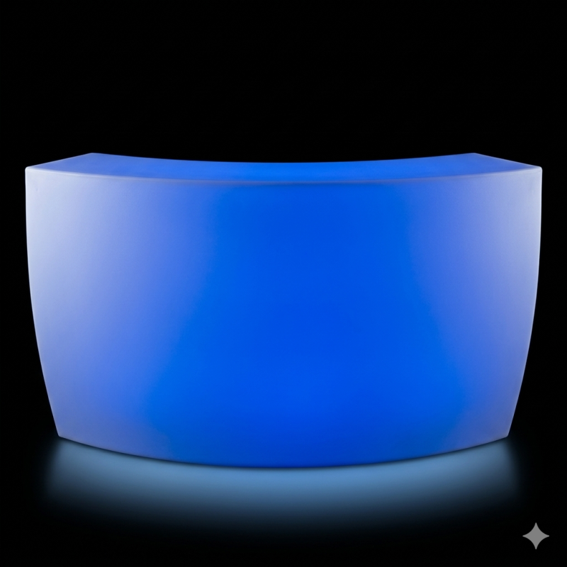 Location pour Bar lumineux circulaire - H 110cm larg 184cm