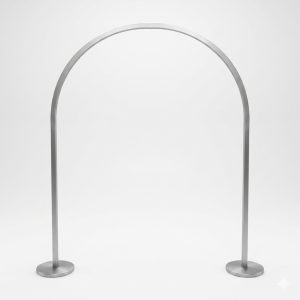 Location pour Arche de Support Luminaire Columba - L 150 - H 200cm- Argente