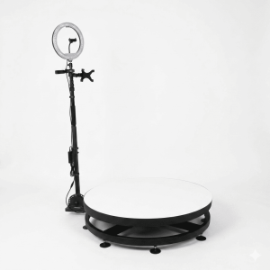 Location pour Photobooth 360 Premium – Diamètre 100 cm, Autonomie 6 heures et 2 Potelets