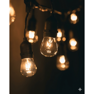 Location de Guirlande Grosses Ampoules (14m – Blanc chaud) - Prévoir rallonge [Installation: livraison +3H max