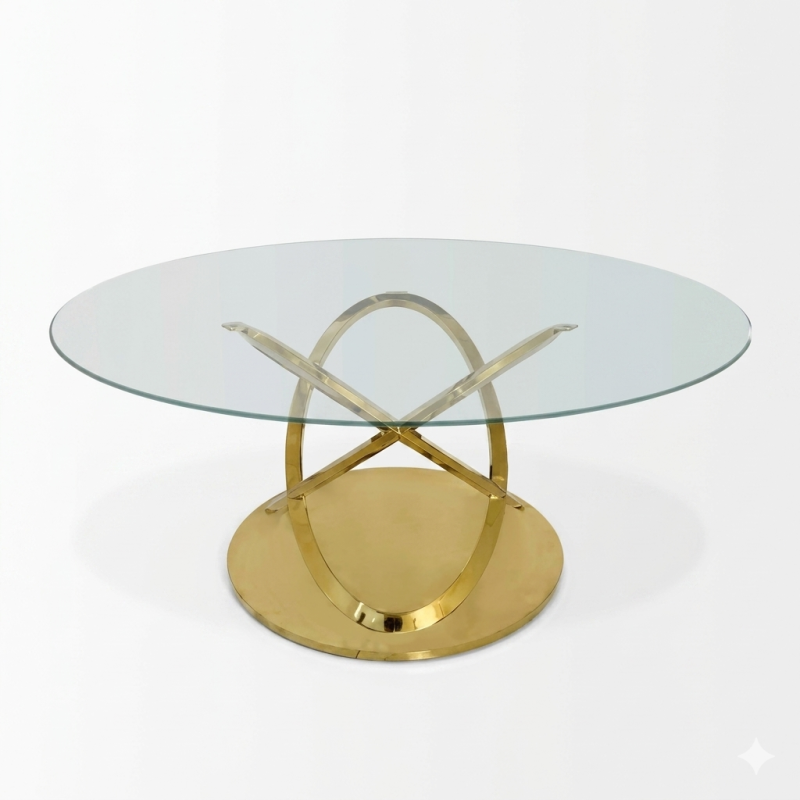 Location de Table Vitree Omega - h-71cm D-90cm