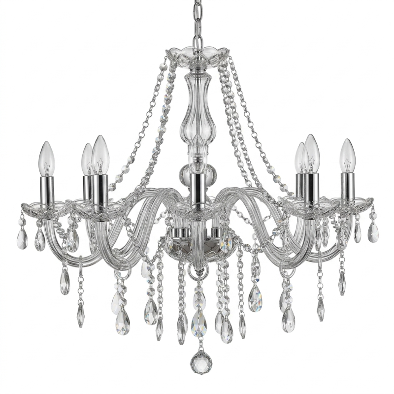 Location de Plafonnier Crystal - Petit Modèle (Diamètre 54 cm)