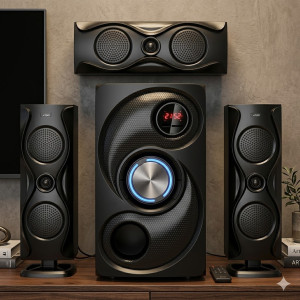 Home Cinema 3.1CH 45W Caisson de Basse + 15W x3 Haut-Parleurs NASCO - NAS-HT3.1-N940