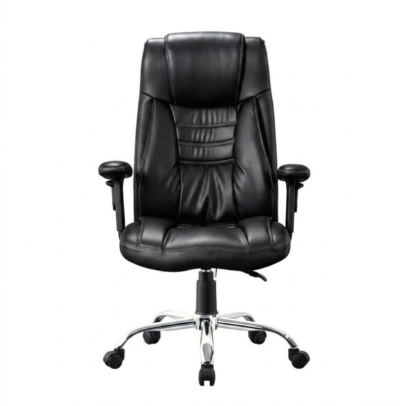 Fauteuil de Direction Exécutif Premium – Cuir Noir avec Appui-Tête Intégré AO65-1 Fauteuil de Direction Exécutif Premium – Cuir Noir avec Appui-Tête Intégré AO65-1