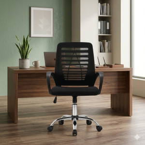 Chaise de Bureau Ergonomique Mesh Noir Premium 968-82-1 Chaise de Bureau Ergonomique Mesh Noir Premium 968-82-1