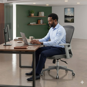 Chaise de Bureau Ergonomique en Maille Premium Chaise de Bureau Ergonomique en Maille Premium
