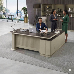 Bureau Ministre - Directeur en forme en bois avec une finition moderne