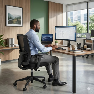 Chaise de Bureau Ergonomique en Maille Respirante Chaise de Bureau Ergonomique en Maille Respirante