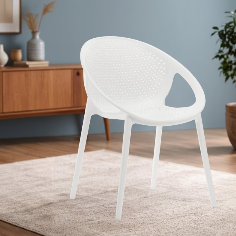 Chaise moderne en plastique 59 x 57 x 82 cm Chaise moderne en plastique 59 x 57 x 82 cm