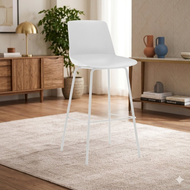 Tabouret de bar scandinave - 52 x 47 x 108 cm