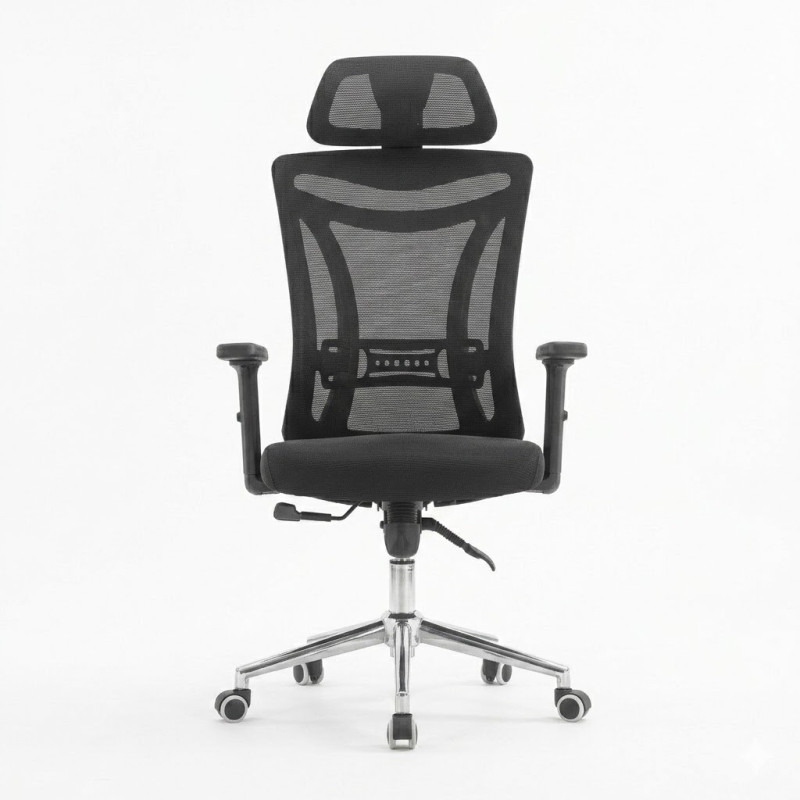 Fauteuil de Bureau Ergonomique à Dossier Haut en Maille Respirante