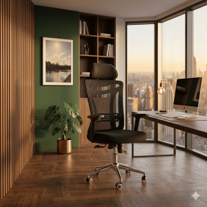 Fauteuil de Bureau Ergonomique à Dossier Haut en Maille Respirante