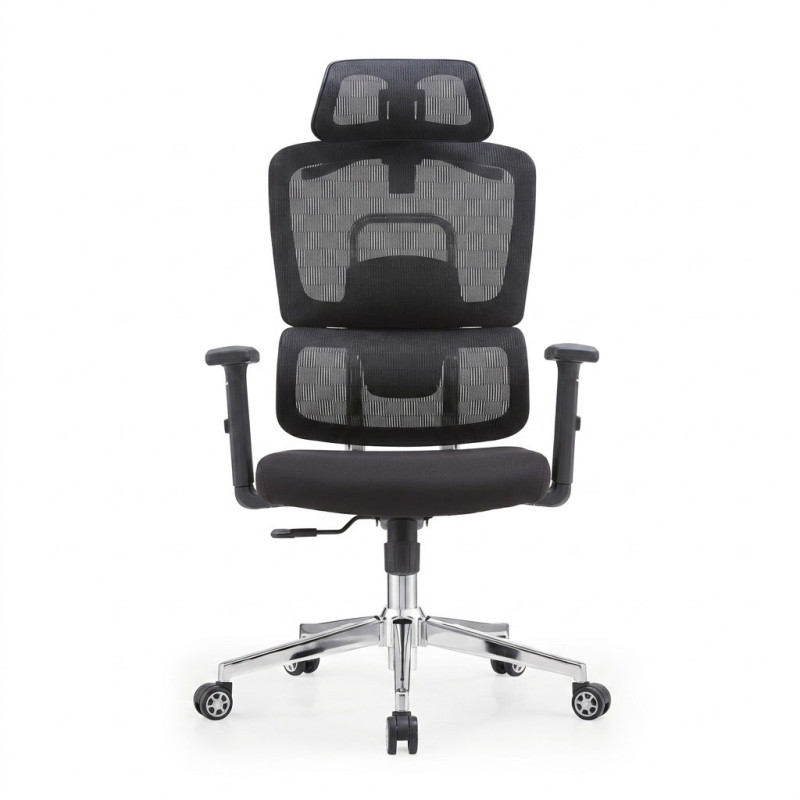 Chaise de Bureau Ergonomique Mesh Noir Premium