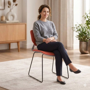 Chaise visiteur moderne - 54 x 45 x 78.5 cm