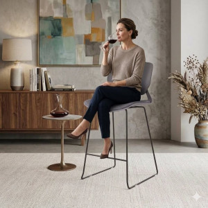 Chaise de comptoir ergonomique - 52 x 44.5 x 106