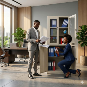 Armoire de Bureau Métallique – Rangement Professionnel Haut de Gamme