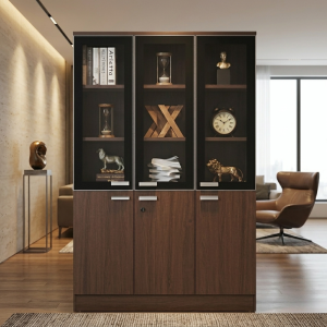 Bibliothèque de rangement / Meuble de bureau hybride - 120X40X200