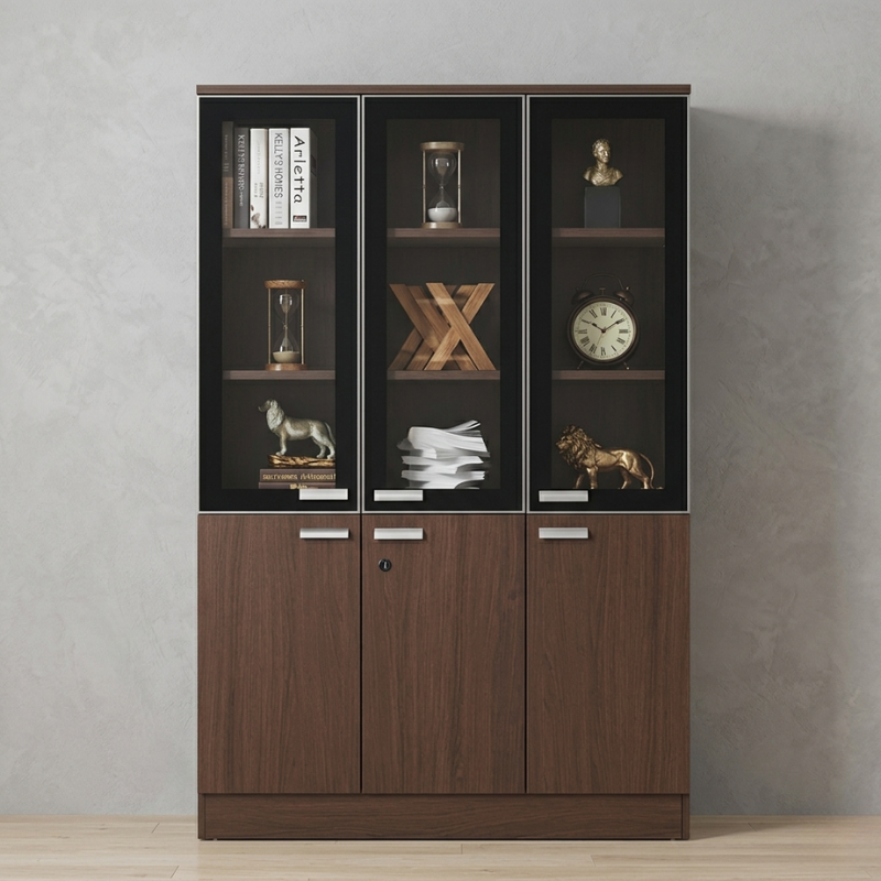 Bibliothèque de rangement / Meuble de bureau hybride - 120X40X200