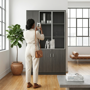 Bibliothèque Moderne – Rangement Élégant et Fonctionnel - 120X40X200