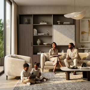 Système de Rangement Modulable Grand Format en Bois Naturel