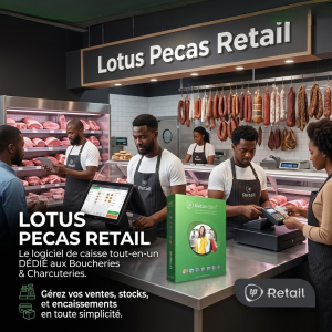 Logiciel de caisse pour Boucherie et Charcuterie - Lotus Pecas Retail (Licence 3 ans)