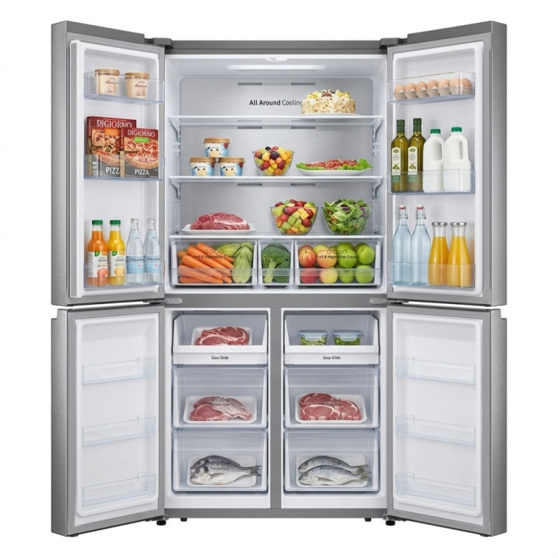 Réfrigérateur américain 2 portes 535L - distributeur d'eau Hisense - RC-70WS4SB