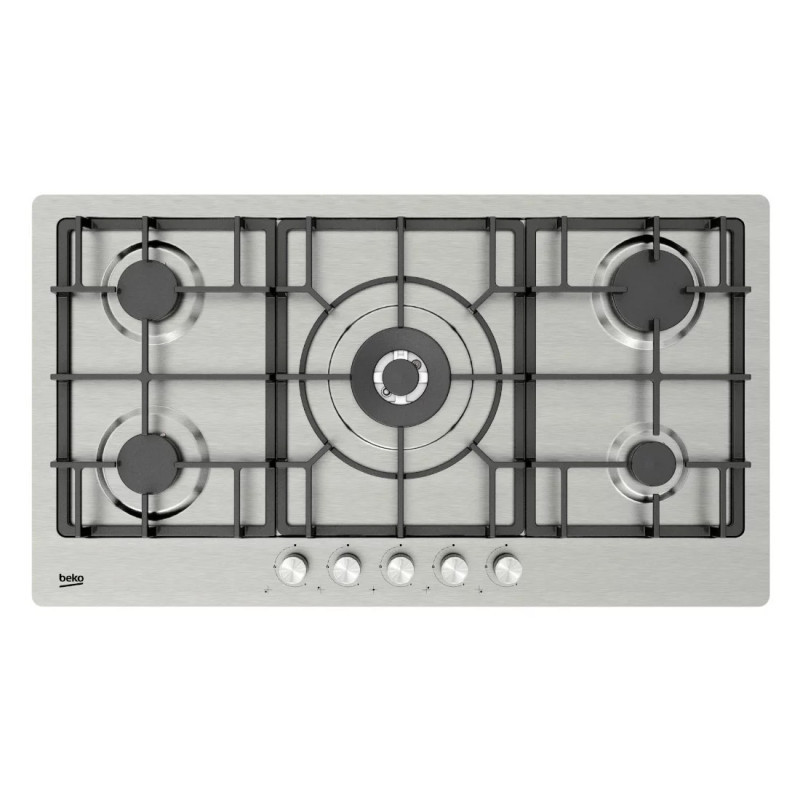 Table de cuisson à gaz encastrable de 90 cm - BEKO_HIMW95226SXEL