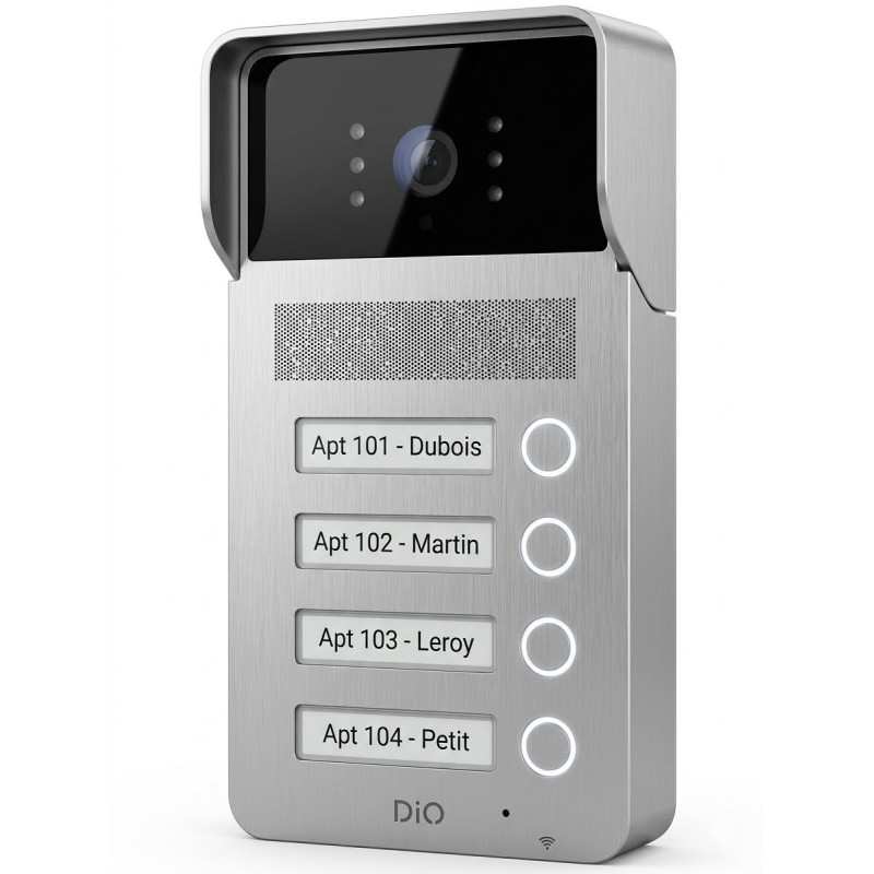 Poste extérieur Multi Appartement DiO 4 Boutons - B08X1RCWH5