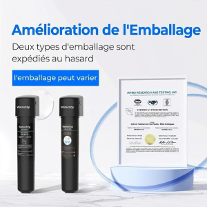 Système de Filtre à Eau Sous Évier avec Robinet Dédié, 60K Litres de Filtration d'Eau de Grande Capacité