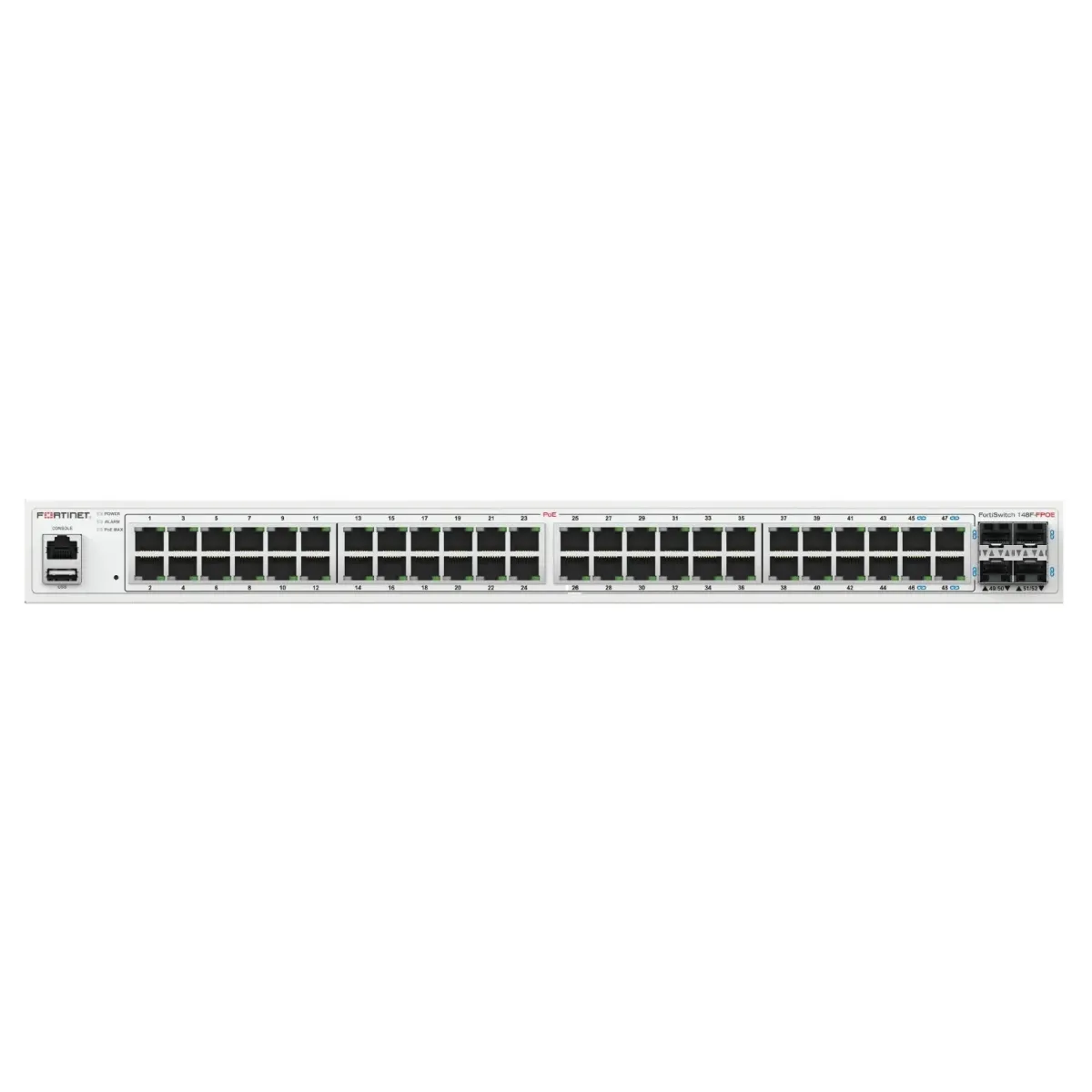 Switch FortiSwitch-148F-FPOE : Le Commutateur d'Agrégation L2+ Haute Densité avec PoE+ - FS-148F-FPOE