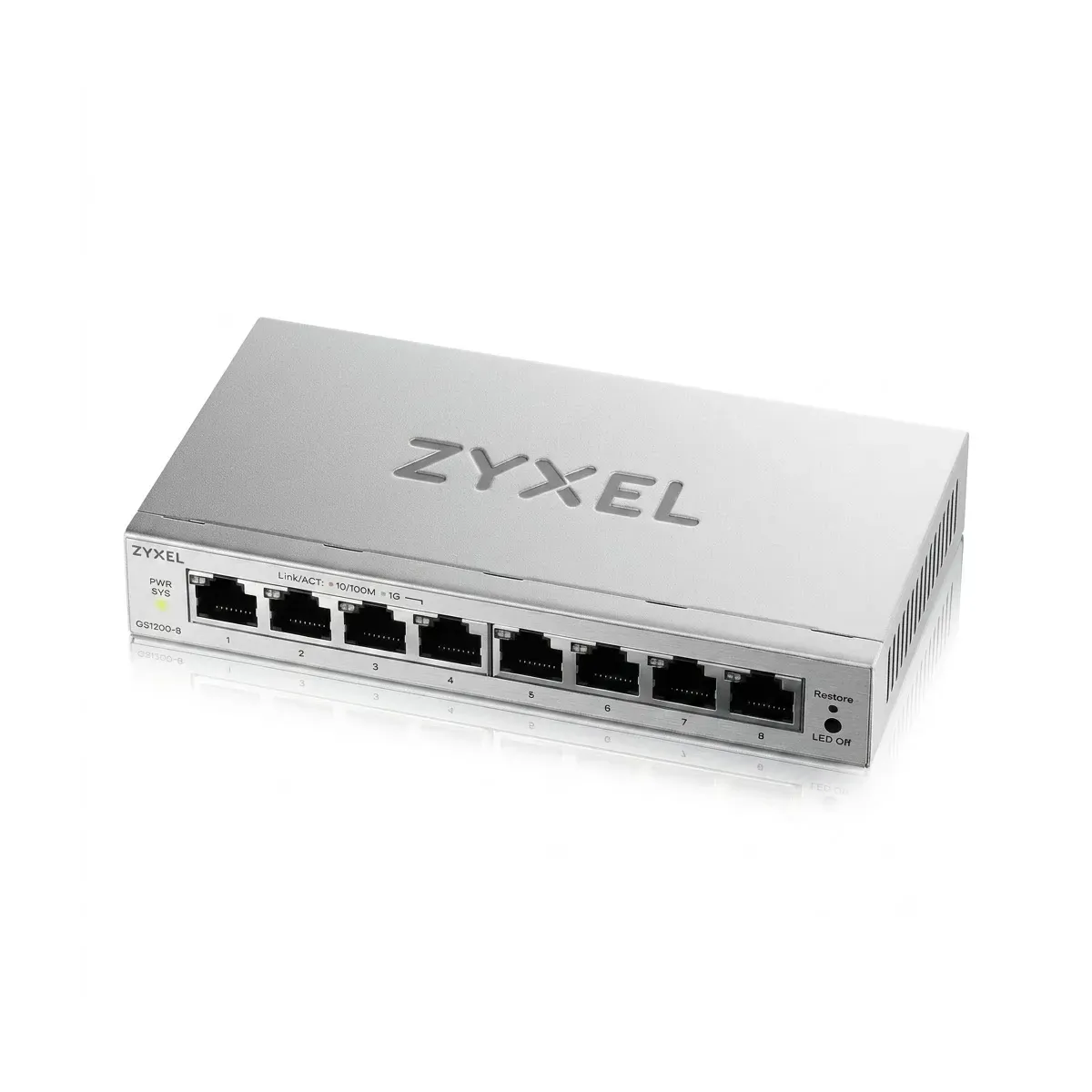 Switch Zyxel GS1200-8V3 Géré L2 Gigabit Ethernet (10/100/1000) Bureau Gris