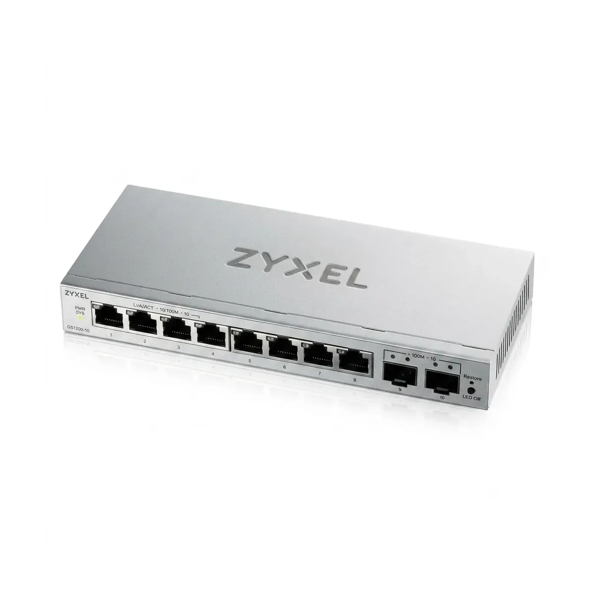 Switch Zyxel GS1200-10v3 Géré L2 Gigabit Ethernet (10/100/1000) Bureau Gris