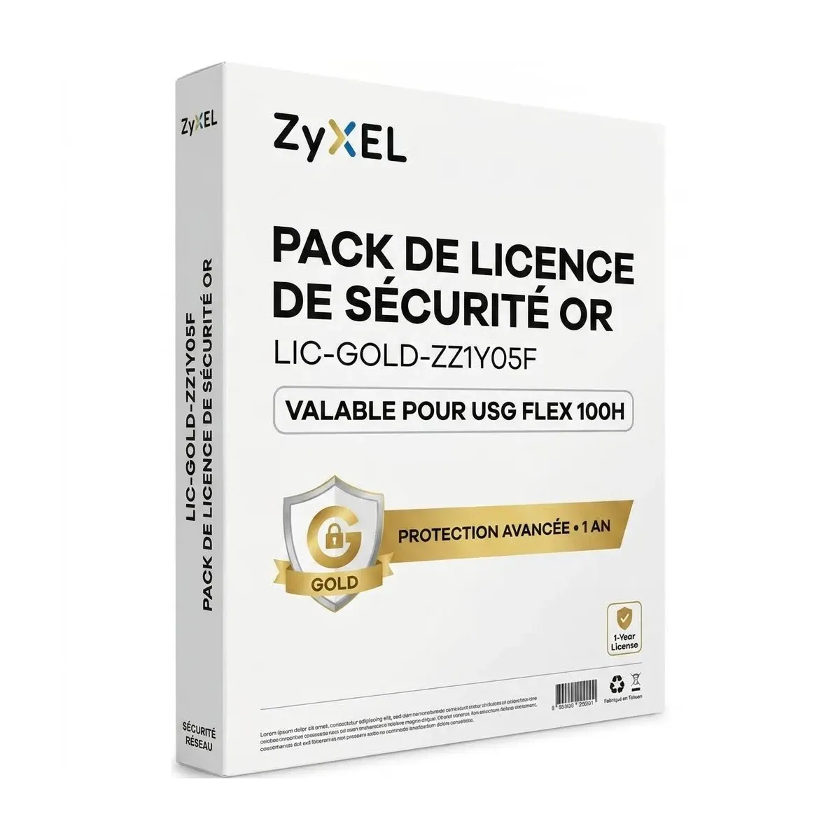 Pack de Licence de Sécurité Gold pour USG FLEX 100H Zyxel LIC-GOLD-ZZ1Y05F