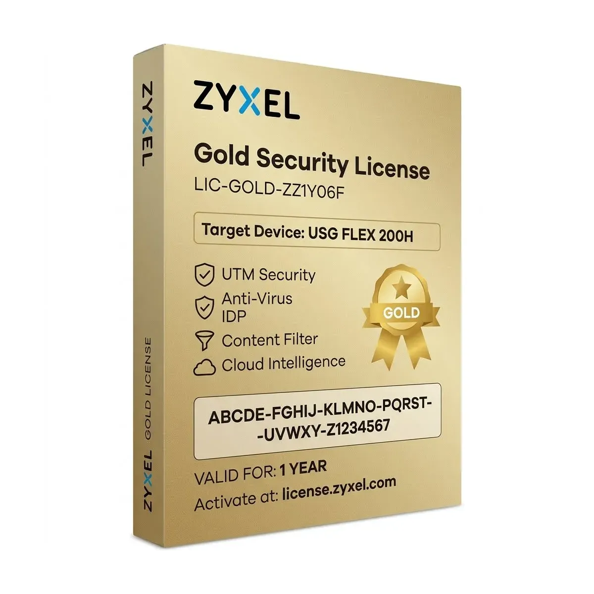 Licence de sécurité Gold pour USG FLEX 200H Zyxel LIC-GOLD-ZZ1Y06F