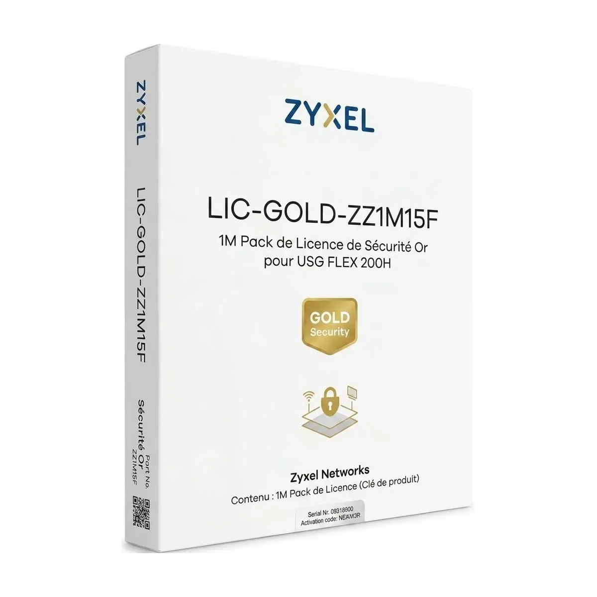 Pack de Licence de Sécurité GOLD pour USG FLEX 200H Zyxel LIC-GOLD-ZZ1M15F